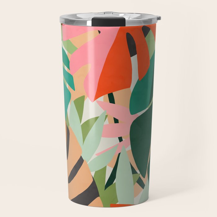 Tropical leaves in the jungle Travel Mug Gallery Image 1