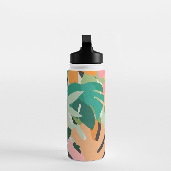 Tropical leaves in the jungle Water Bottle Gallery Image 3