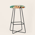 Tropical leaves in the jungle Stool Gallery Image 1