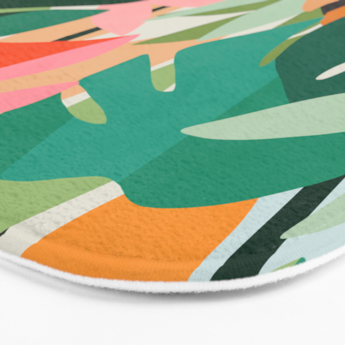 Tropical leaves in the jungle Bath Mat Gallery Image 3