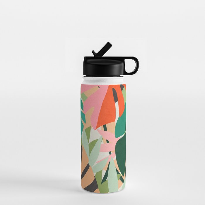 Tropical leaves in the jungle Water Bottle Gallery Image 1
