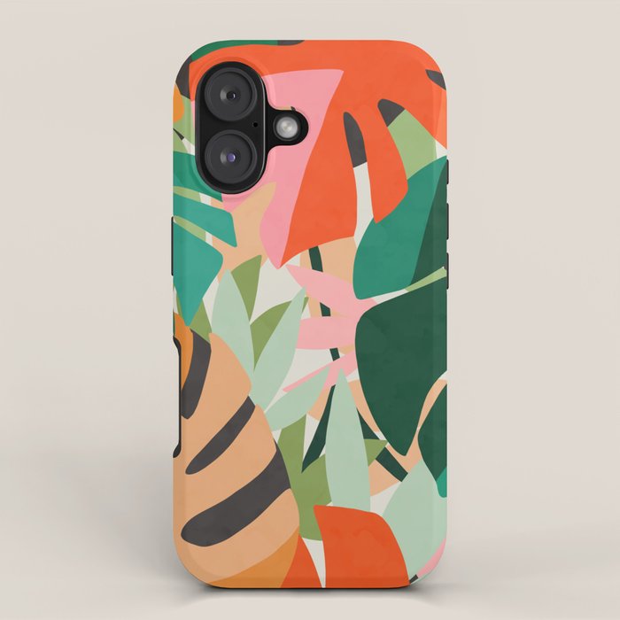 Tropical leaves in the jungle iPhone Case Gallery Image 1