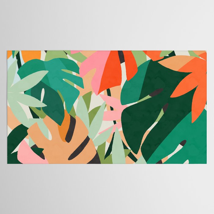 Tropical leaves in the jungle Tablecloth Gallery Image 2