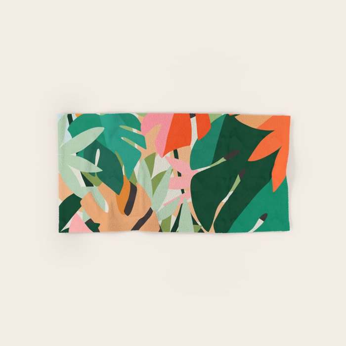 Tropical leaves in the jungle Bath Towel Gallery Image 1