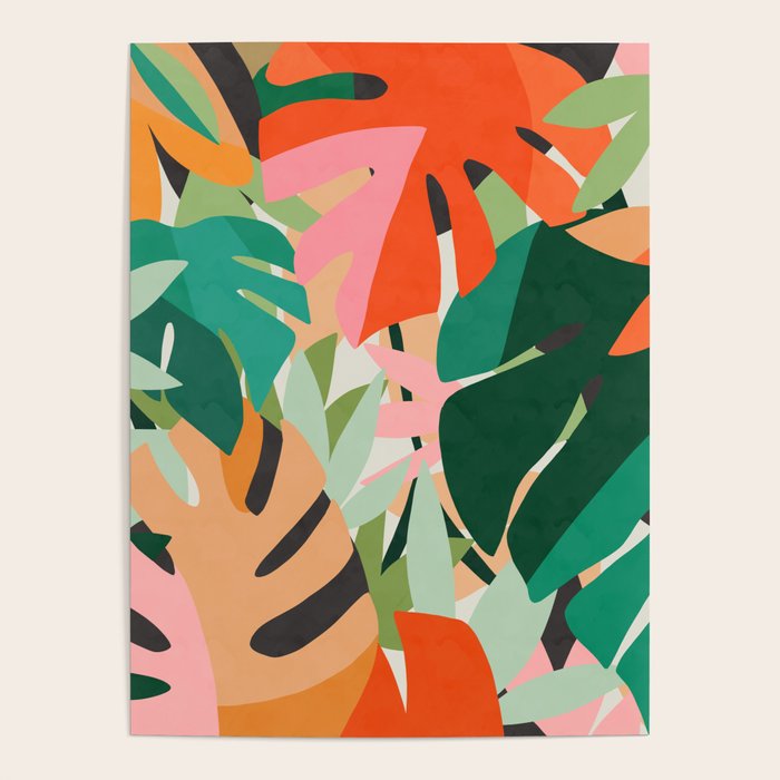 Tropical leaves in the jungle Poster Gallery Image 4