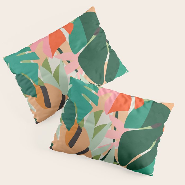 Tropical leaves in the jungle Pillow Sham Gallery Image 3