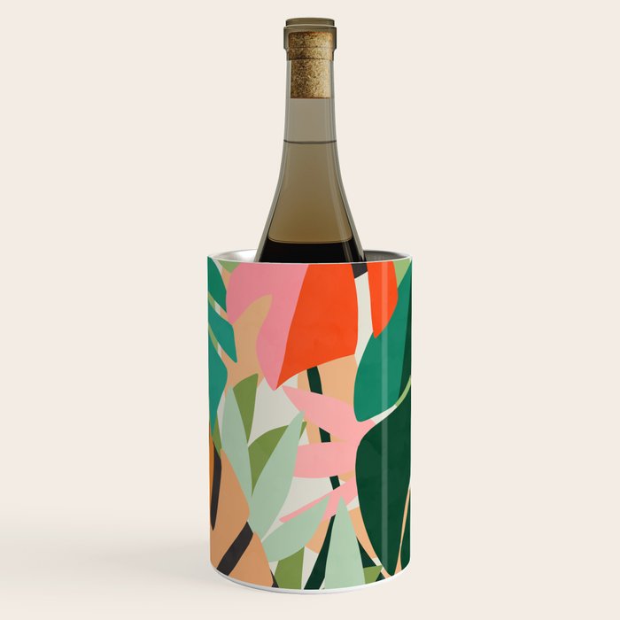 Tropical leaves in the jungle Wine Chiller Gallery Image 1