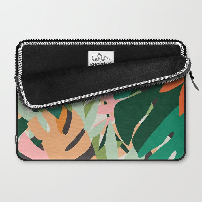 Tropical leaves in the jungle Laptop Sleeve Gallery Image 2