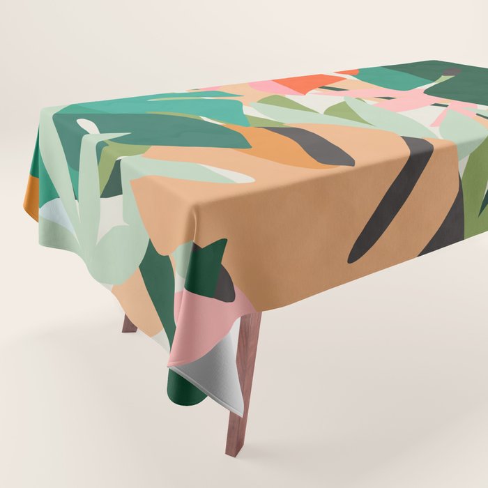Tropical leaves in the jungle Tablecloth Gallery Image 1