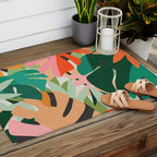 Tropical leaves in the jungle Outdoor Rug Gallery Image 2