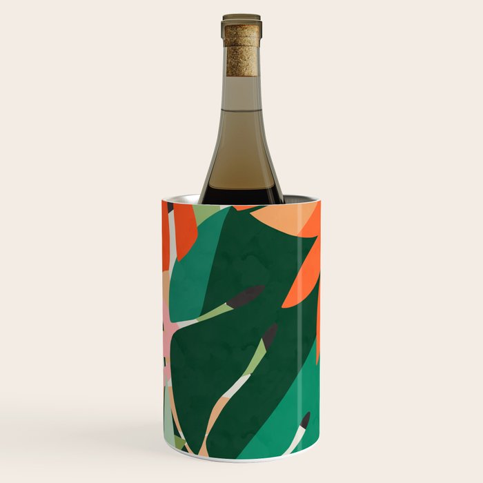 Tropical leaves in the jungle Wine Chiller Gallery Image 3