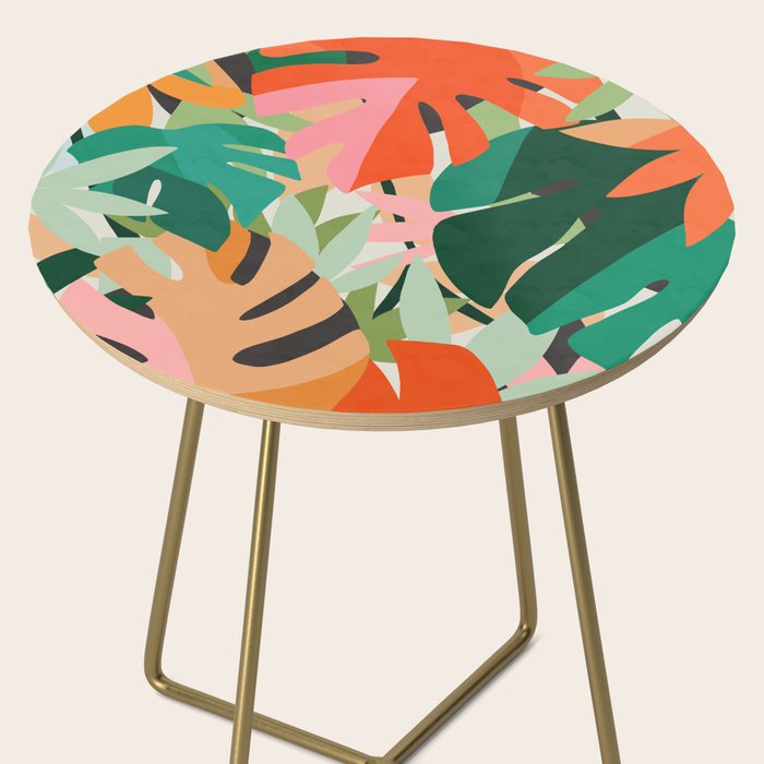 Tropical leaves in the jungle Side Table Gallery Image 2