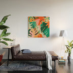 Tropical leaves in the jungle Wood Wall Art Gallery Image 2