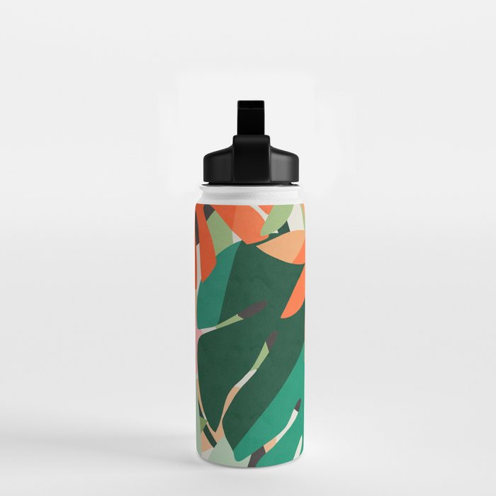 Tropical leaves in the jungle Water Bottle Gallery Image 2
