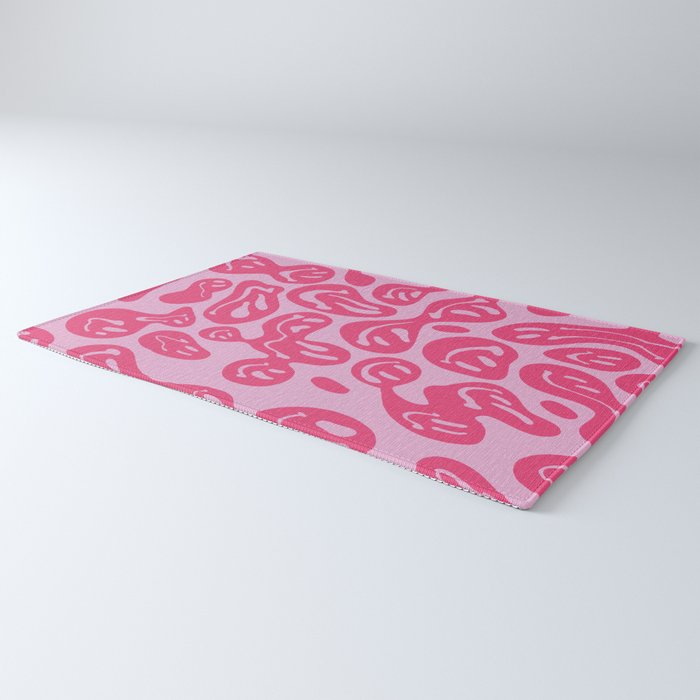 Pink Dripping Smiley Rug Gallery Image 3