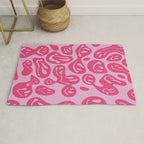 Pink Dripping Smiley Rug Gallery Image 1