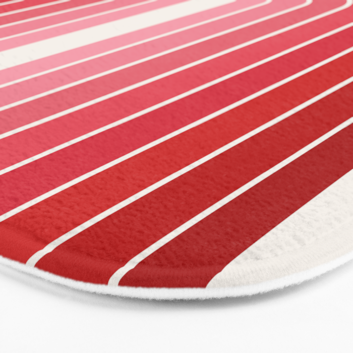 Gradient Arch VI Pink and Red Mid Century Modern Rainbow Bath Mat Gallery Image 3