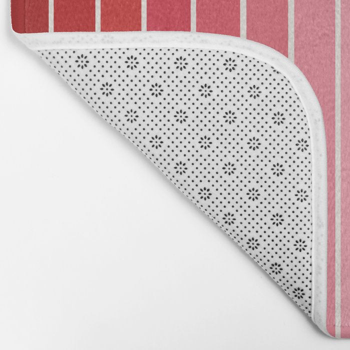 Gradient Arch VI Pink and Red Mid Century Modern Rainbow Bath Mat Gallery Image 2