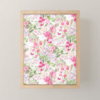 Vintage & Shabby Chic - Pastel Spring Flower Medow Mini Art Print Gallery Image 1