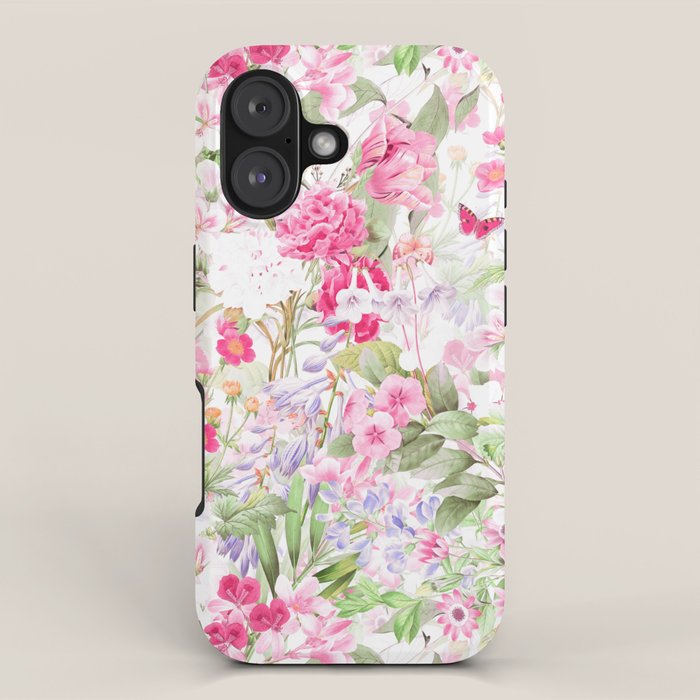 Vintage & Shabby Chic - Pastel Spring Flower Medow iPhone Case Gallery Image 1