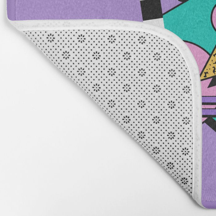 Memphis pattern 103 - 80s / 90s Retro Bath Mat Gallery Image 2