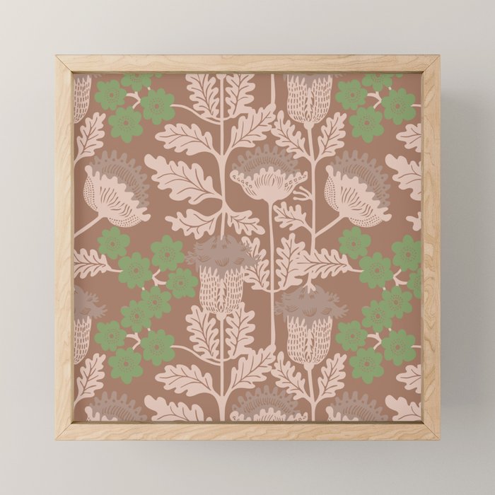 CELIE GARDEN  Inspired by PANTONE 17 1230 Mocha Mousse Mini Art Print Gallery Image 1