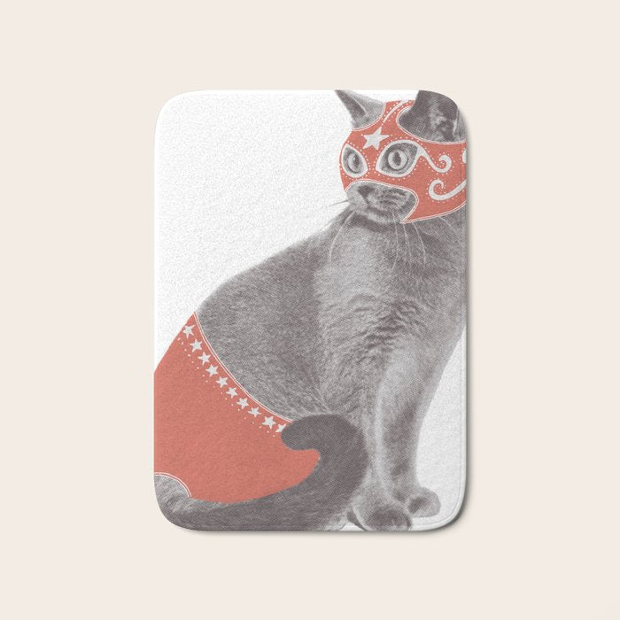 Cat Wrestler Bath Mat Gallery Image 1