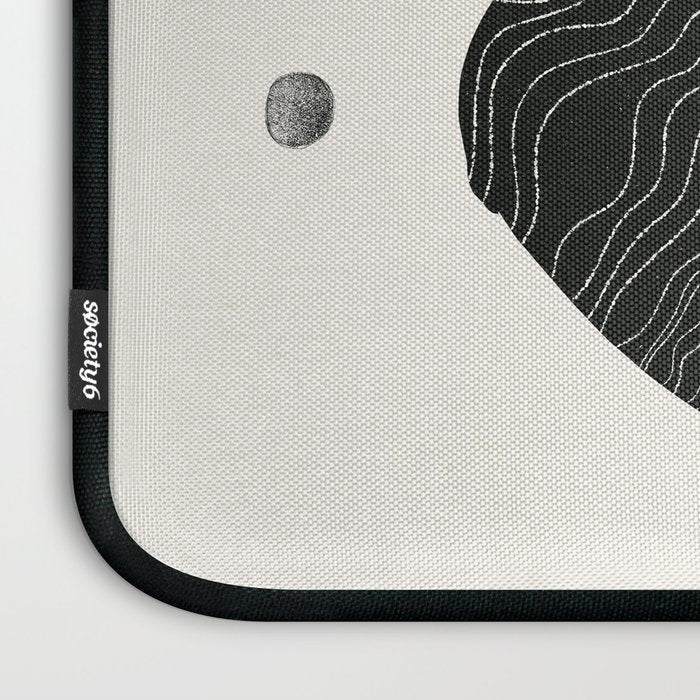 Monochrome Abstract Shapes #2 Laptop Sleeve Gallery Image 3