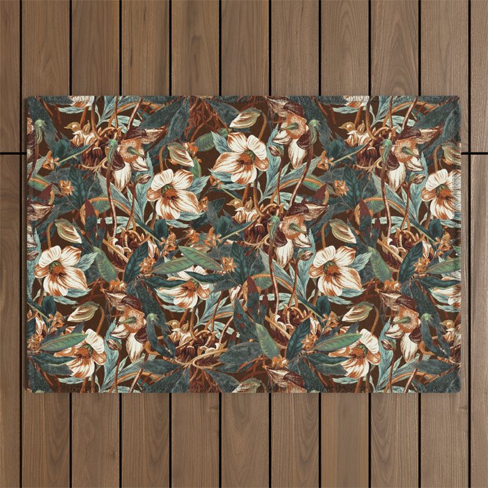 Vintage Night Garden Outdoor Rug Gallery Image 1
