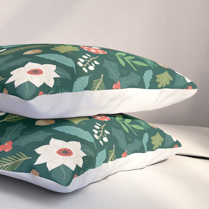 Woodland Holiday Botanicals Pillow Sham Gallery Image 3