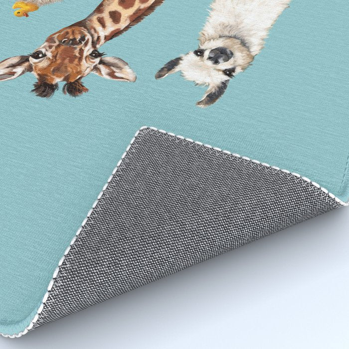 Playful Gangs in Bathtub Blue Rug Gallery Image 4