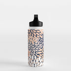 Floral Prints, Navy, Coral, Peach and Gray, Abstract Art, Coloured Prints Water Bottle Gallery Image 3