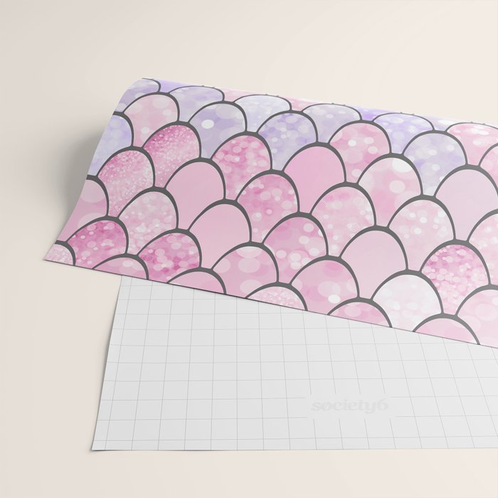 Mermaid Pastel Pink Purple Aqua Teal Wrapping Paper Gallery Image 2