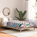 Colorful Geometric Checkered Stripes Pattern Comforter Gallery Image 2