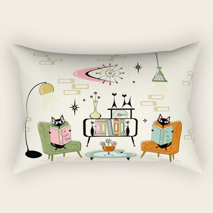 Cozy Cats Den studioxtine Rectangular Pillow Gallery Image 1