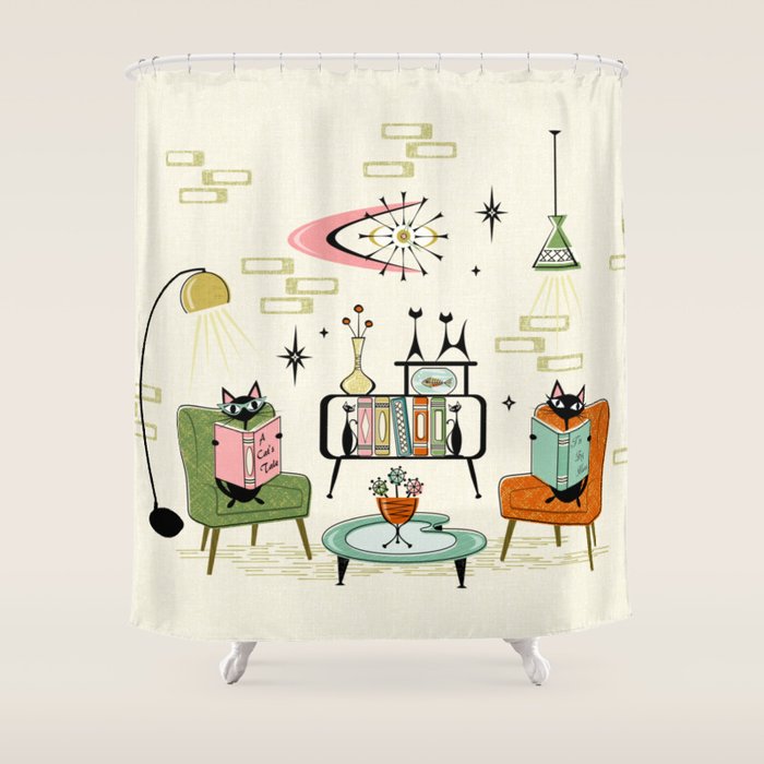 Cozy Cats Den studioxtine Shower Curtain Gallery Image 1