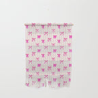 Classic Hot Pink Bows And Stripes Wall Hanging Gallery Image 1