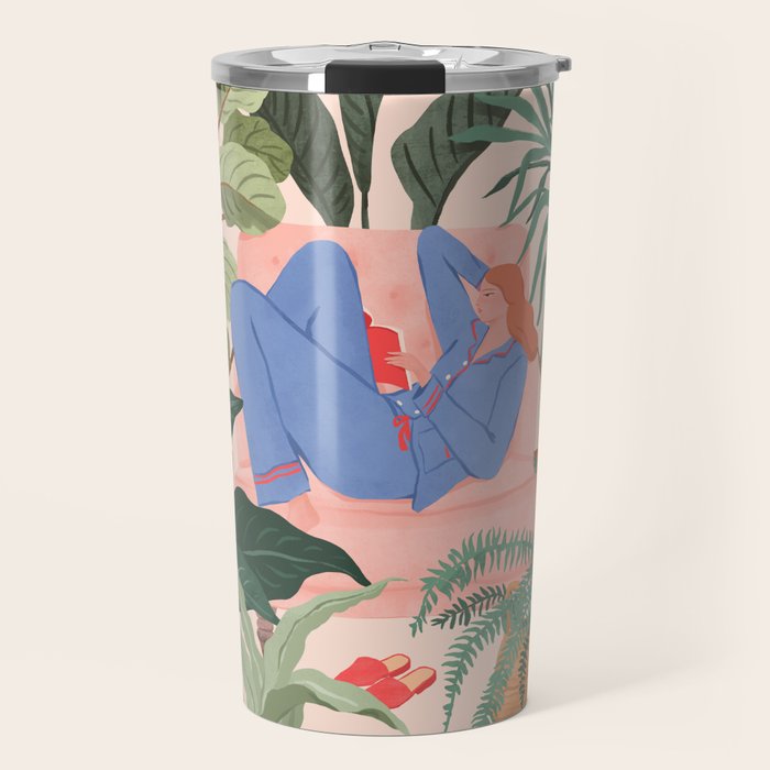 Reading with The Plants Travel Mug Gallery Image 1