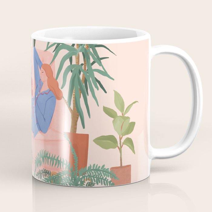 Reading with The Plants Coffee Mug Gallery Image 1