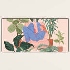 Reading with The Plants Desk Mat Gallery Image 3