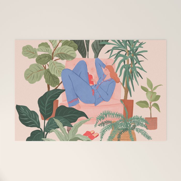 Reading with The Plants Welcome Mat Gallery Image 1