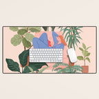 Reading with The Plants Desk Mat Gallery Image 1