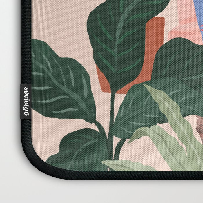 Reading with The Plants Laptop Sleeve Gallery Image 3