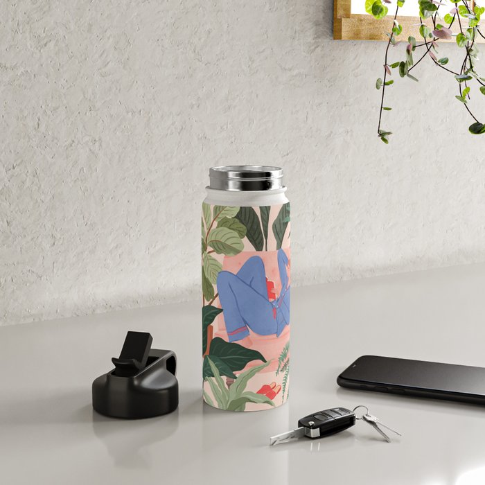 Reading with The Plants Water Bottle Gallery Image 4