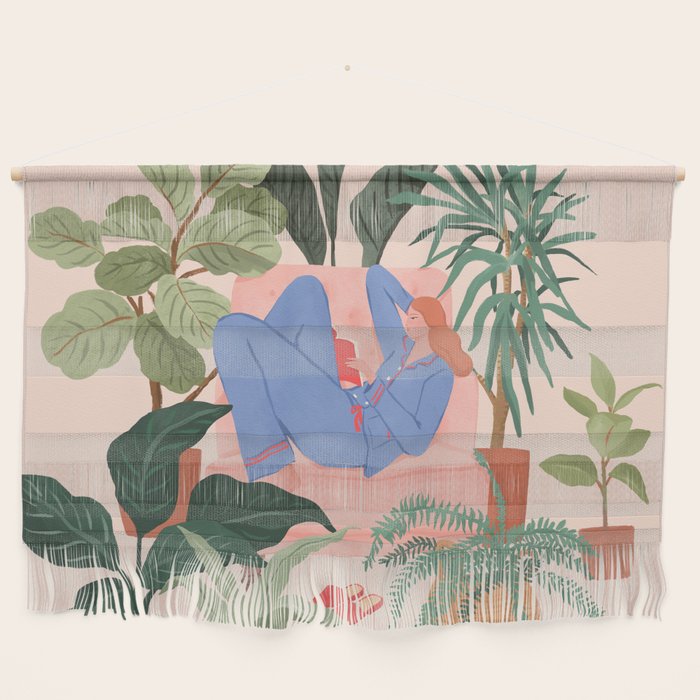 Reading with The Plants Wall Hanging Gallery Image 1