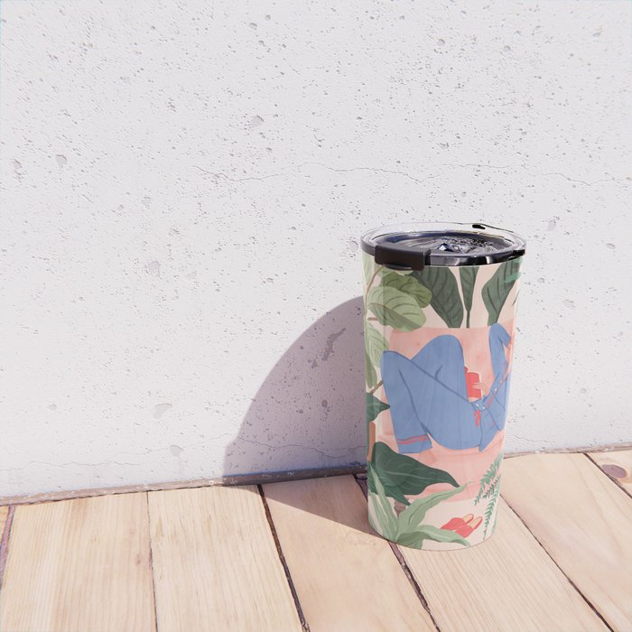 Reading with The Plants Travel Mug Gallery Image 4