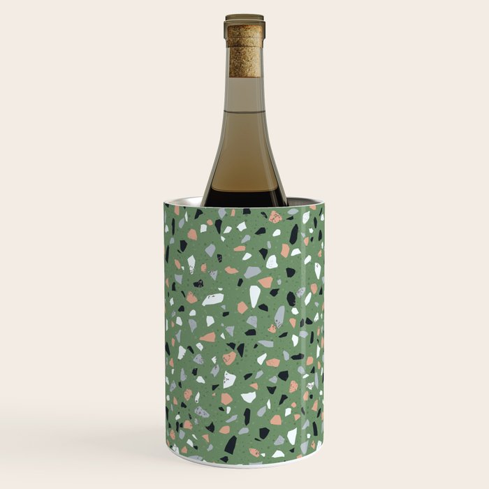 Terrazzo flooring seamless pattern with colorful marble rocks Wine Chiller Gallery Image 1