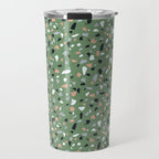 Terrazzo flooring seamless pattern with colorful marble rocks Travel Mug Gallery Image 1