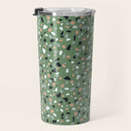 Terrazzo flooring seamless pattern with colorful marble rocks Travel Mug Gallery Image 3