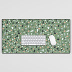 Terrazzo flooring seamless pattern with colorful marble rocks Desk Mat Gallery Image 1